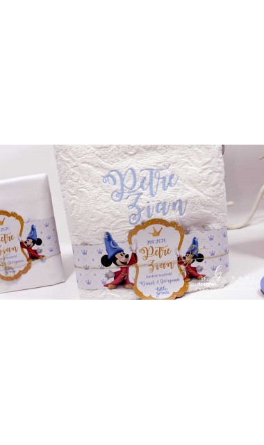 Trusou de botez Mickey Mouse personalizat grafic prin coasere cu imagini Disney Royal The King 22